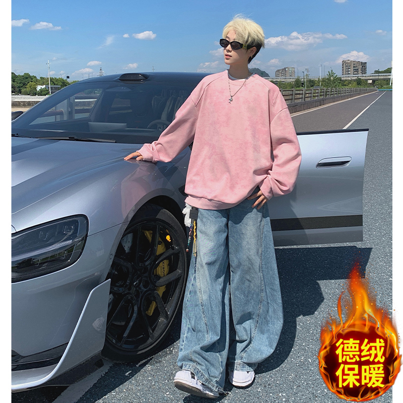 春秋冬款休闲情侣保暖打底卫衣男