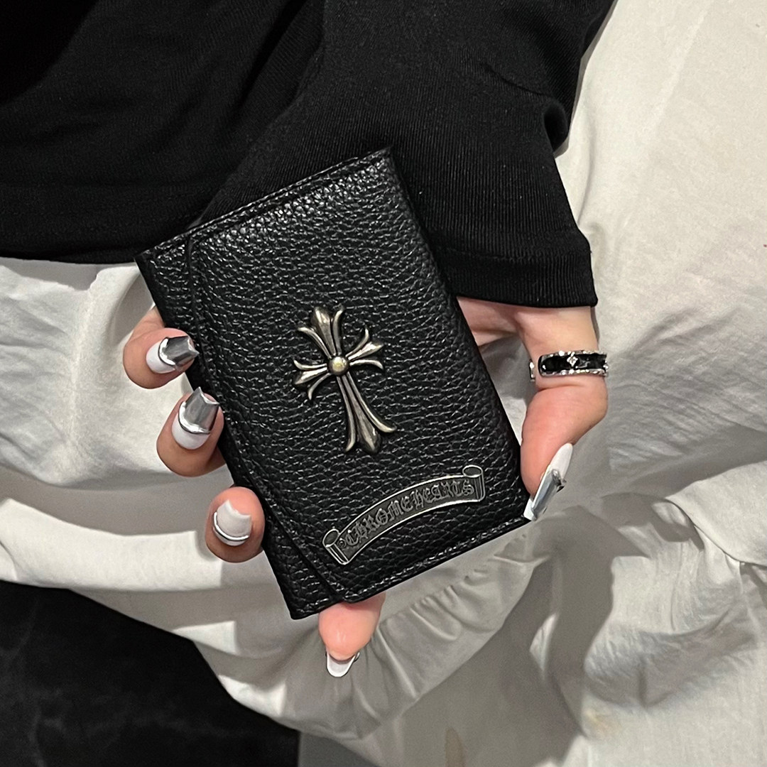 thumbnail for Trendy Brand Three-Dimensional Croxin Card Holder Suitable for Storing Coins, Cards, and Documents, New High-Quality Faux Leather Soft Case