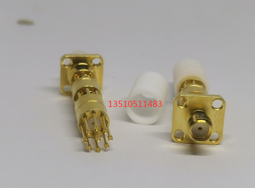 特殊RF测试头九针 SMA-KF9针射频同轴测试头九爪RF探针SMA接多针