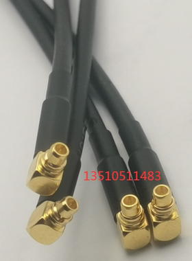 MMCX公弯公弯黑色RG316射频AP线 MMCX-JJW高频特氟龙同轴RF信号线