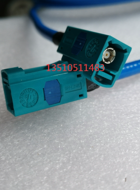 fakra车载工业级万用Z型SMB-KK绿色RG142连接线SMB法卡母转母跳线