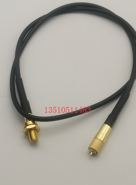 10-32UNF弹簧款黑色RG316耐高温镀银传感器延长线 M5 L5公转母线
