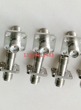 SMA-KKF不锈钢18G射频转接头SMA母转母法兰高频工业级测试SMA-KFK