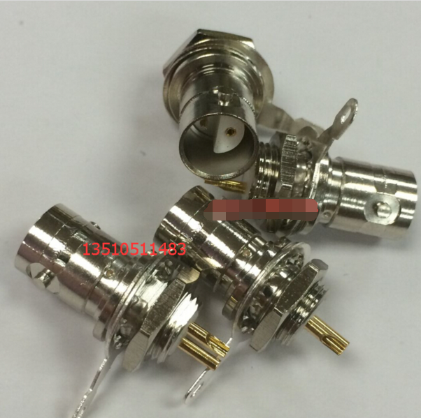 射频bnc-ky双针双芯同轴插座 bnc公母一体一针一孔高频q9双针接头