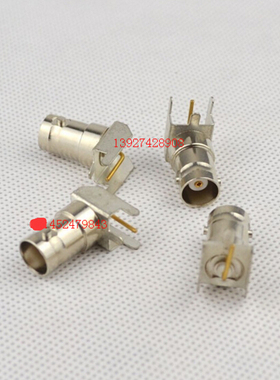 BNC-KWE射频同轴插座 高频BNC母弯焊PCB板50欧通用Q9母座 视频BNC