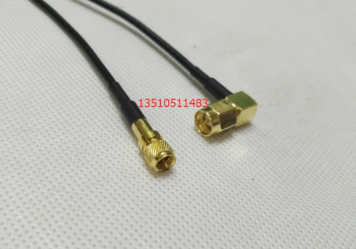 L5/SMA-JJW射频传感器进口跳线 M5公转SMA弯公馈线 10-32UNF转SMA