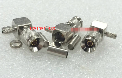 2兆CC4-JW-1.5射频同轴SDI连接器 CC4公弯2M信号线头 DIN公头弯头