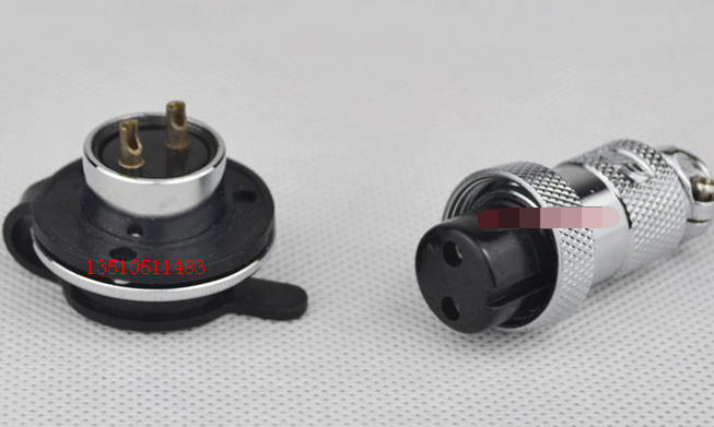 航空插头GX30-2/3/4/5/6带法兰盘 M30圆盘固定大电流电缆连接器