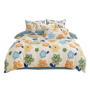 冬季加厚牛奶绒1.5米单独被套180cmx220cm被罩双面珊瑚绒三四件套