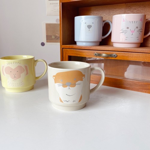 日本可爱动物蜜獾陶瓷拿铁马克杯