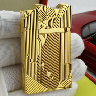 纯铜海贼王山治同款沉睡的美人鱼打火机香吉士充气体男士点烟器