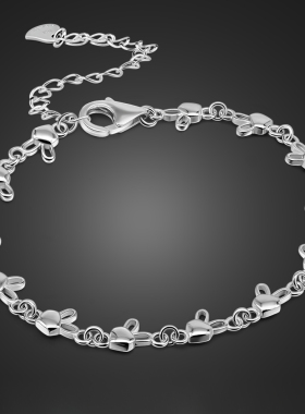 S925纯银可爱小兔子手链女韩版学生手饰ins小众设计生肖生日礼物