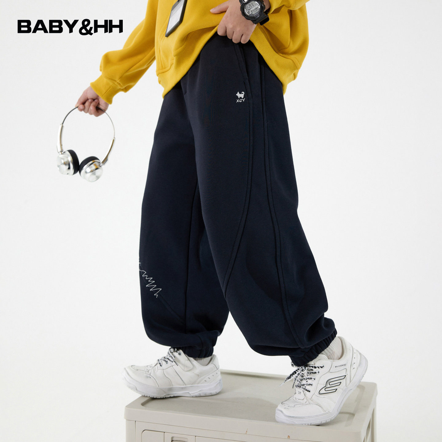 男童冬季韩范黑色加绒弯刀卫裤2025新款儿童男孩加厚保暖运动裤子,童装/婴儿装/亲子装,裤子,淘宝优惠券,粉丝福利购,淘宝优惠卷