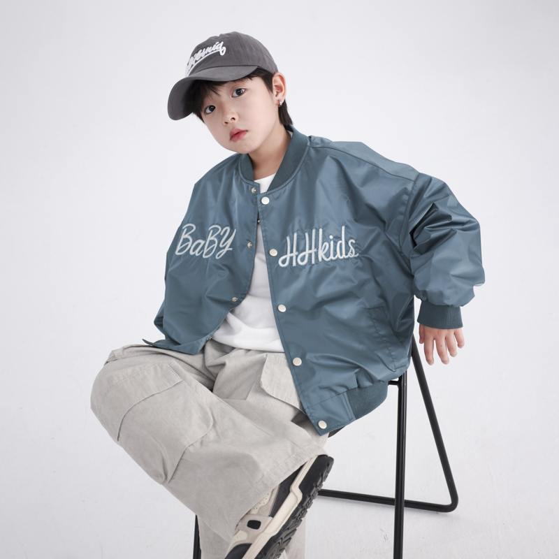 男童春秋潮牌美式运动棒球服外套