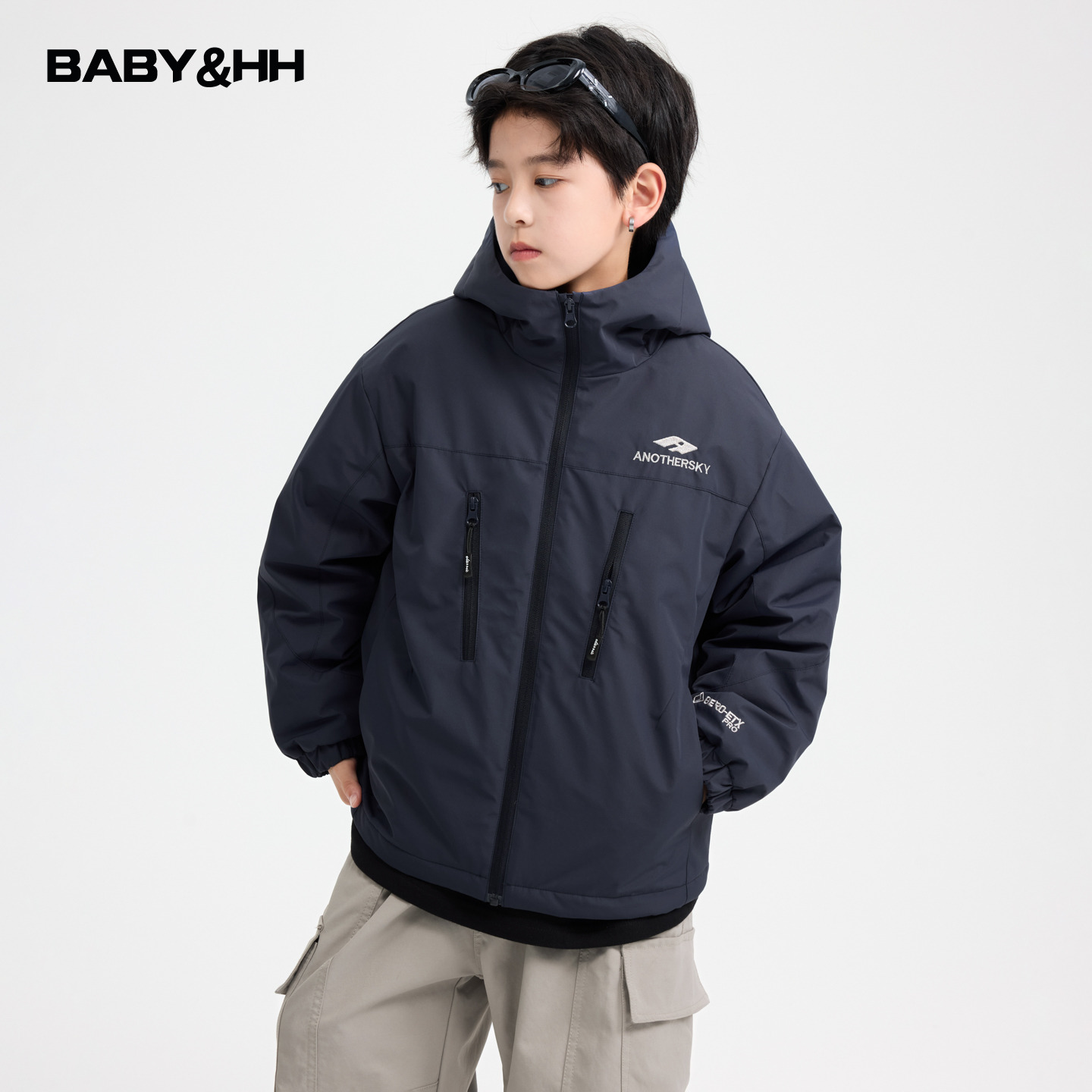 潮酷户外防水防风冲锋衣夹棉棉服