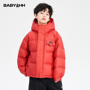 男童冬季新年红色炫酷温变羽绒服2026新款儿童男孩防水防寒外套潮