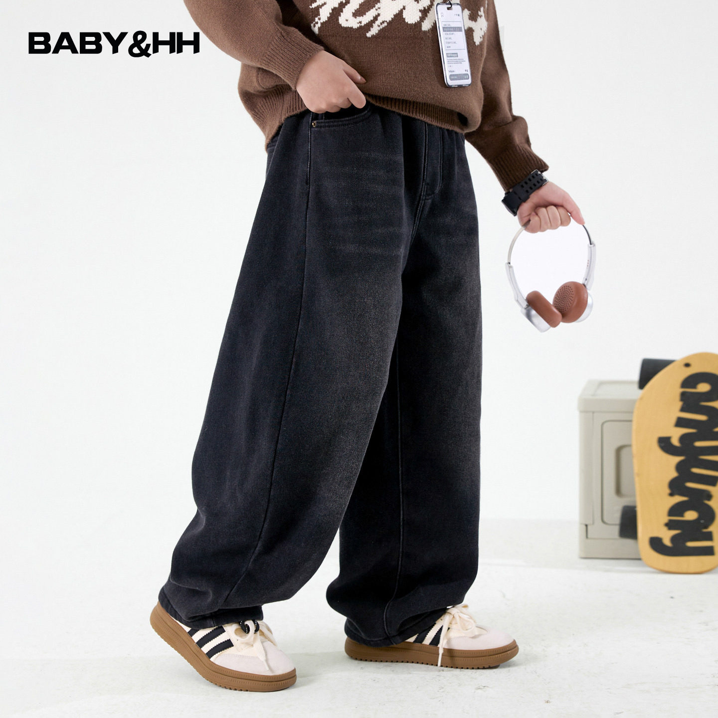 男童冬季韩范一体绒直筒牛仔裤2025新款儿童学生过冬加厚阔腿裤子,童装/婴儿装/亲子装,裤子,淘宝优惠券,粉丝福利购,淘宝优惠卷