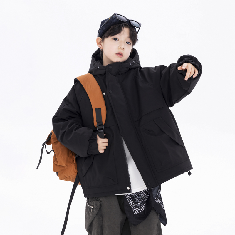 男童冬季户外运动冲锋衣工装棉服