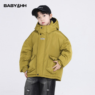 男童冬装潮酷滑雪工装冲锋衣羽绒服2025新款青少年儿童防寒厚外套