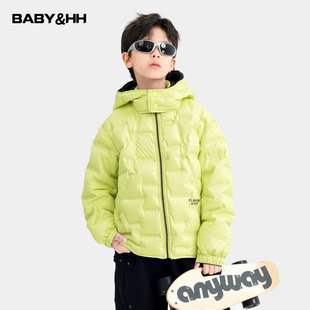男童冬季多巴胺短款防水连帽羽绒服2025新款儿童男孩加厚防寒外套