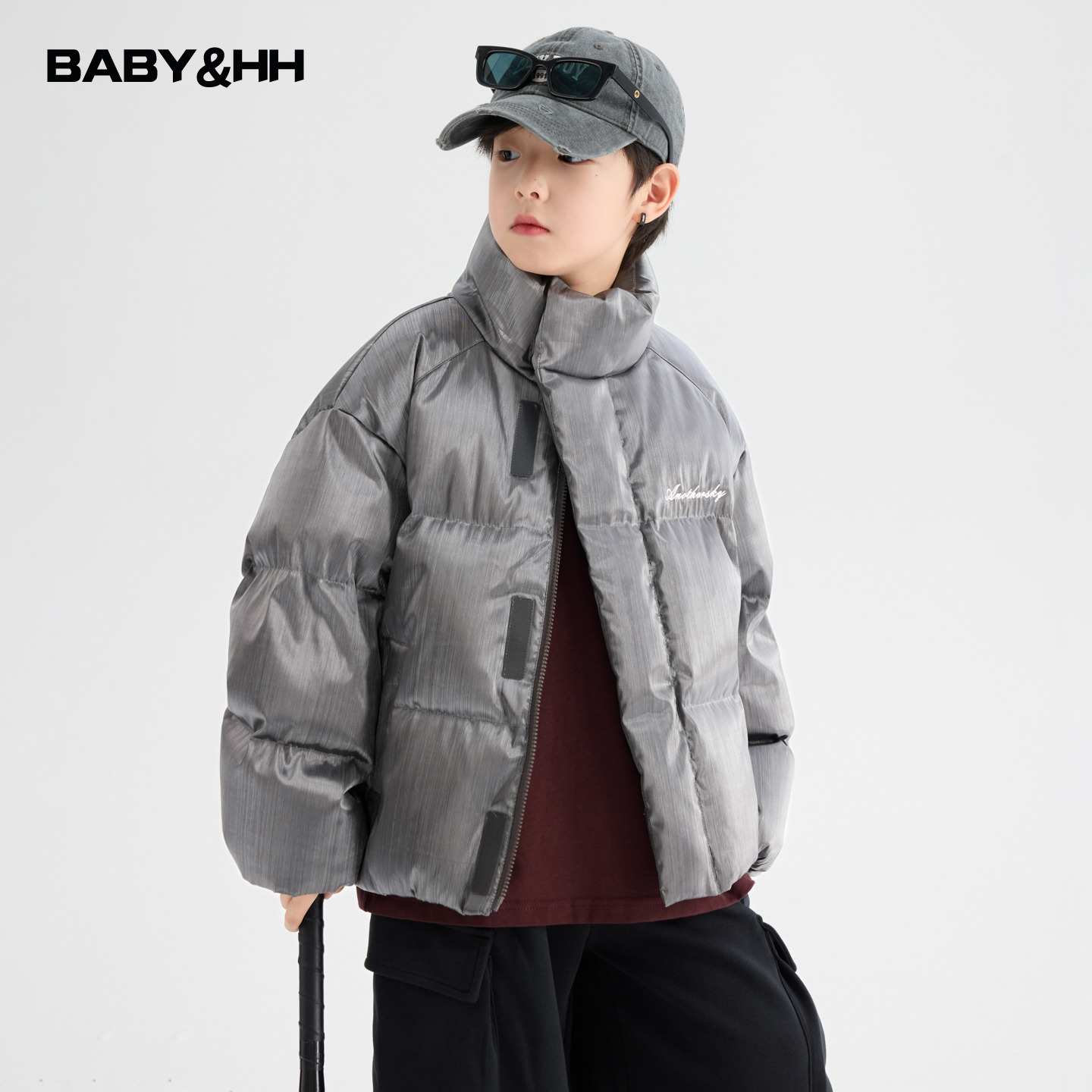 原创设计镭射反光防水面包羽绒服