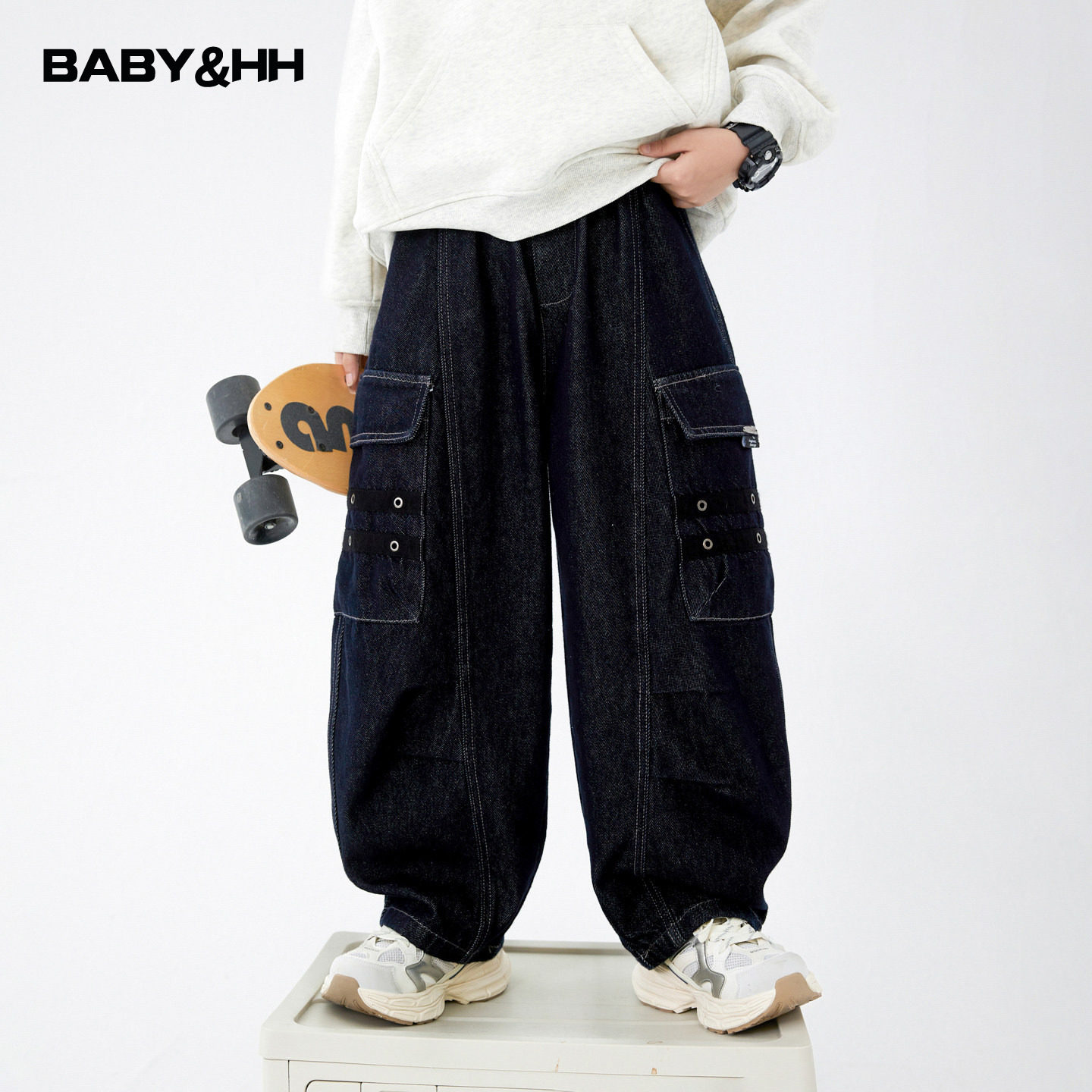 男童秋冬酷帅加绒直筒工装牛仔裤2025新款儿童中学生加厚阔腿裤子,童装/婴儿装/亲子装,裤子,淘宝优惠券,粉丝福利购,淘宝优惠卷
