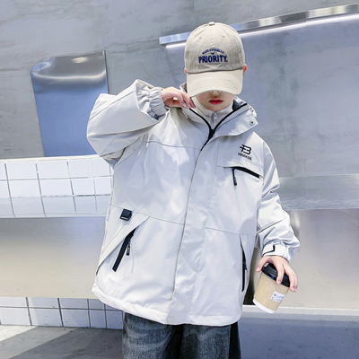 男童秋冬三合一可拆卸冲锋衣外套