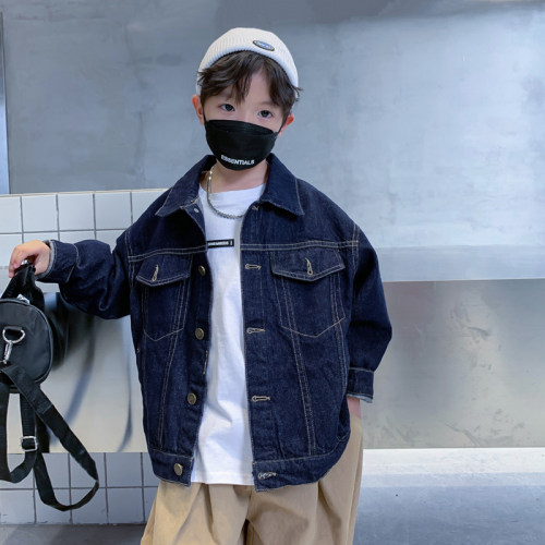 男童春秋韩范宽松休闲牛仔外套潮