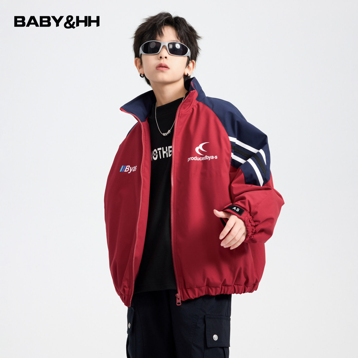 男童冬季撞色机车风红色运动棉服2026新款青少年儿童防水夹棉外套,童装/婴儿装/亲子装,棉袄/棉服,淘宝优惠券,粉丝福利购,淘宝优惠卷