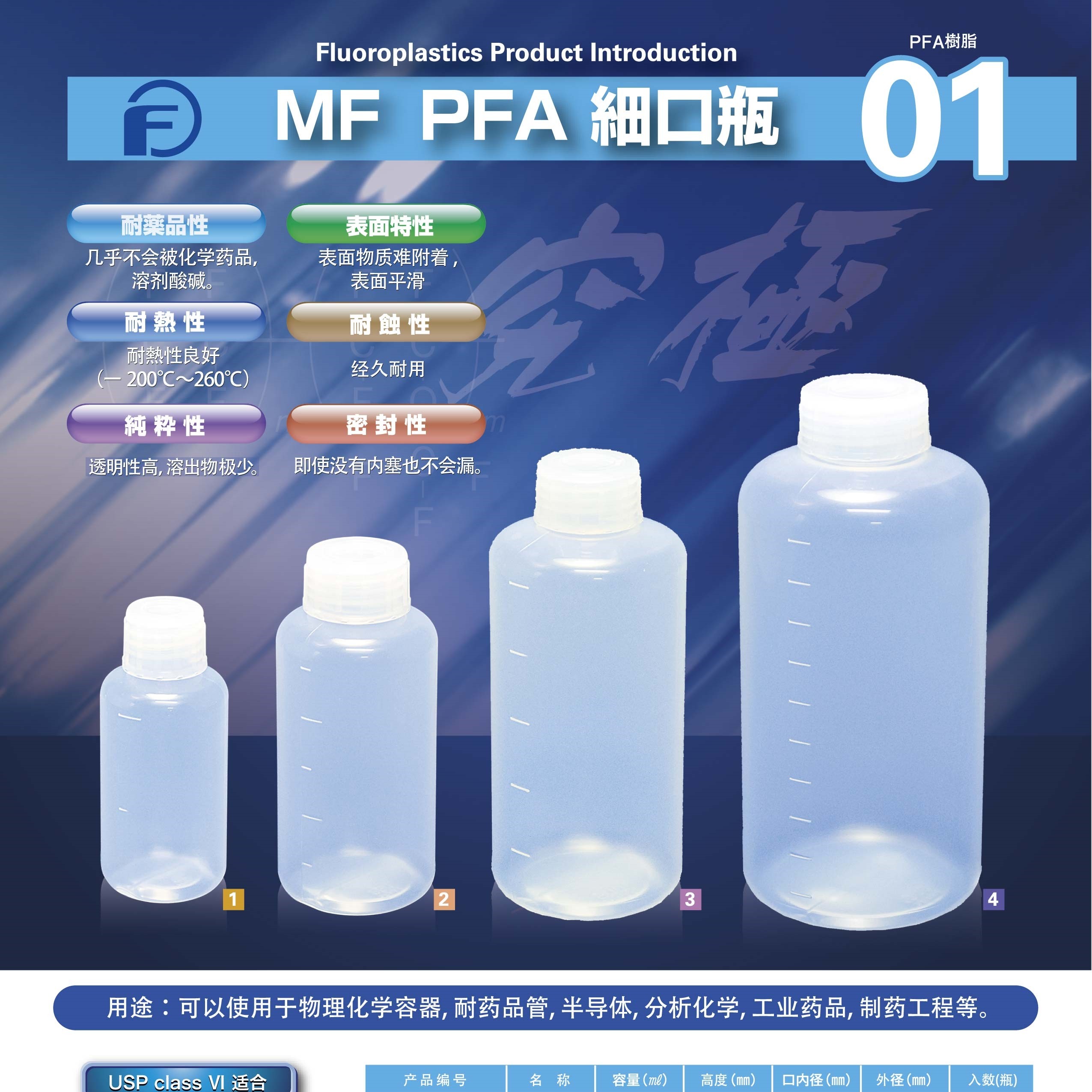 日本PFA试剂瓶广口瓶细口窄口瓶MARUICHI PPTPPB级别20ml50ml100m