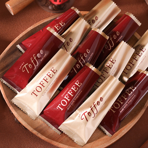 太妃糖包装袋海盐杏仁咖啡糖牛轧糖机封袋糖纸烘焙打包雪花酥包装