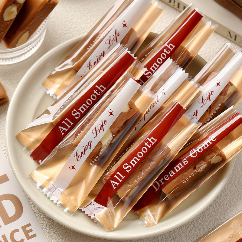 太妃糖包装袋海盐杏仁牛轧糖机封袋咖啡糖果糕点家用烘焙包装袋子