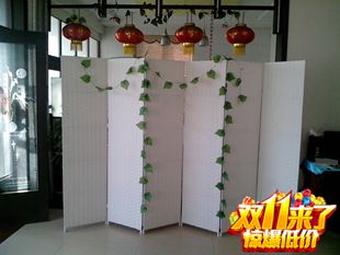 挡风藤编折叠移动拉伸屏风入户隔断办公室卧室客厅酒店包间墙折扣