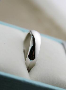 光面仿真铂金色指环婚戒