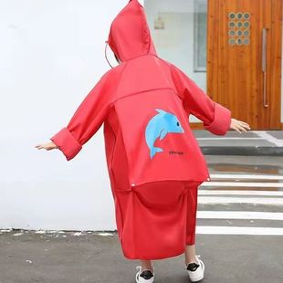 夏季中学生雨衣一体式男女中长款户外旅游单人儿童风衣雨披防暴雨