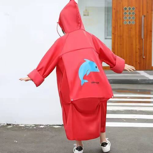中学生雨衣一体式男女中长款风衣