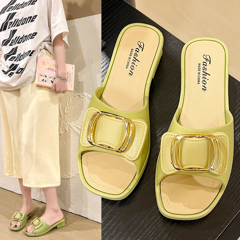 2025新款328粗跟蝴蝶外穿时尚潮流仙女风一字拖沙滩凉拖,女鞋,一字拖,淘宝优惠券,粉丝福利购,淘宝优惠卷