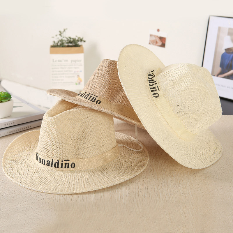 夏季农民草帽田园男士钓鱼帽遮阳帽子防晒大沿礼帽沙滩帽女太阳帽
