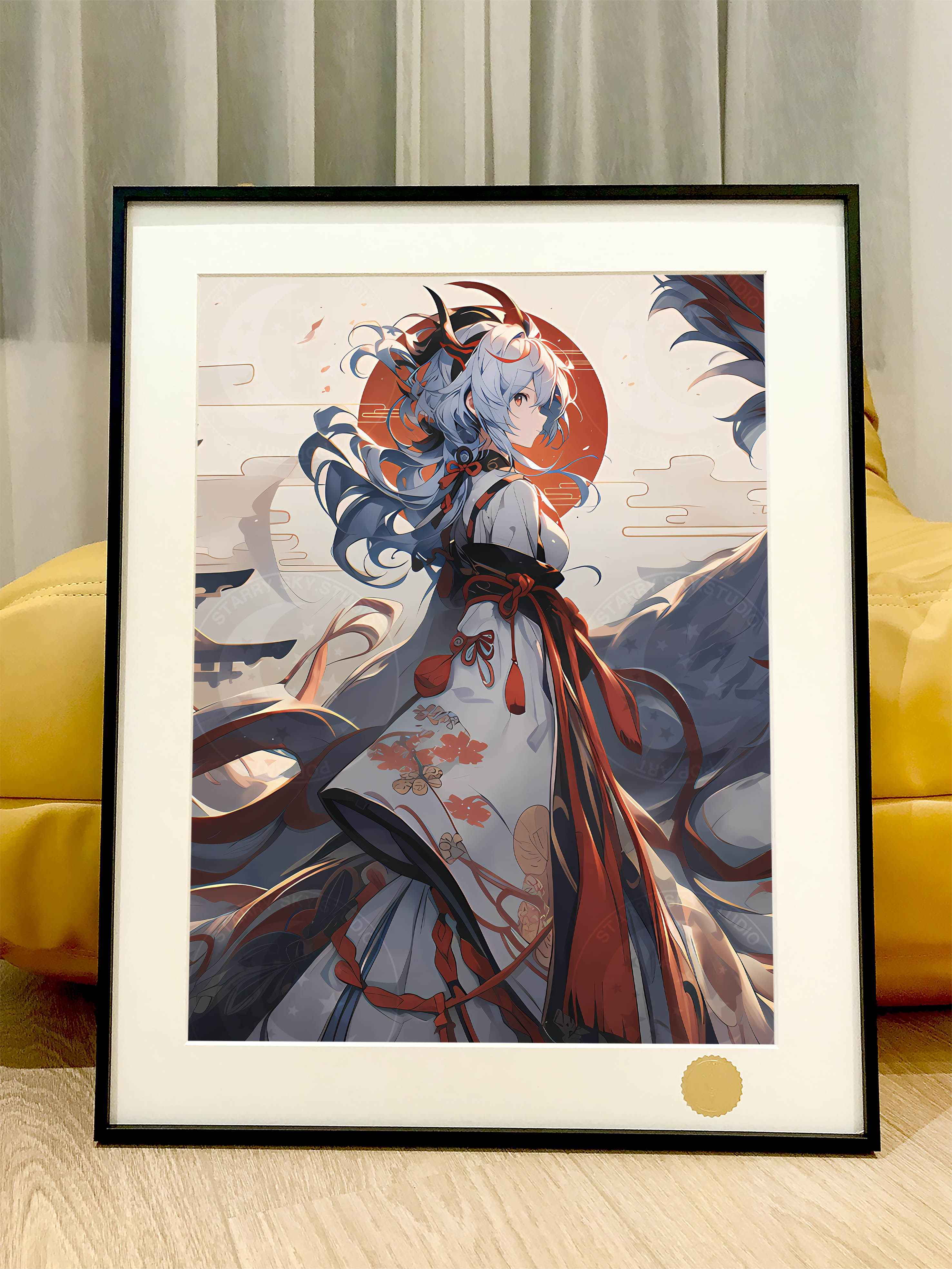 星空《和风甘雨》原神Ganyu王小美循循守月苦雪动漫装饰画