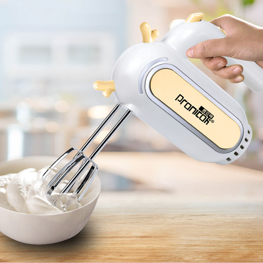 普立可電動(dòng)手持式家用打蛋器200W大功率面糊蛋奶打發(fā)5檔調(diào)速隨心