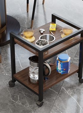 棋牌室麻将桌旁专用茶几小边几置物架打牌可移动茶水架边柜烟灰缸