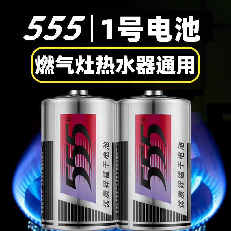 正品555大号燃气灶热水器电池