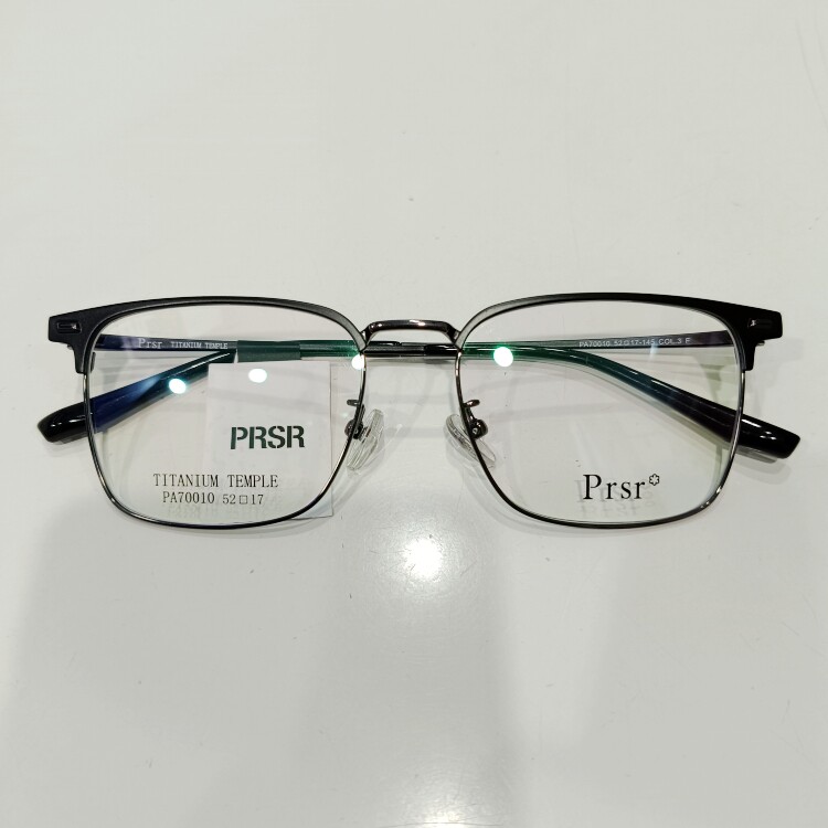 prsr帕莎眼镜框男近视复古眉毛可配防蓝光镜片帕沙光学架黑70010