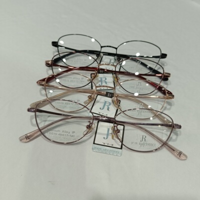 JR钛合金名媛款近视眼镜架小框超轻不掉色35519可配镜片女玫瑰金