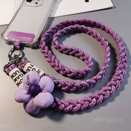 手机挂绳马尾辫编织背带