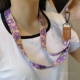 彩绘花朵编织宽版 防丢摔挂件饰品 手机挂绳结实耐用不勒脖女士长款