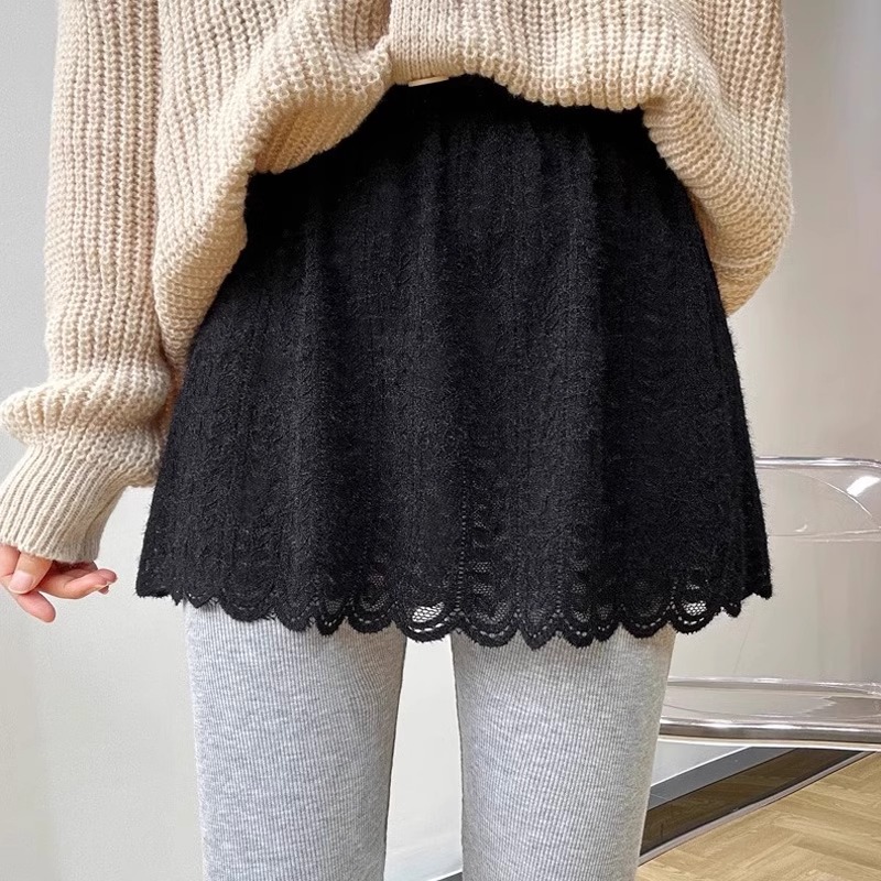 卫衣打底神器下摆遮小屁帘打底裤秋冬内搭蕾丝裙半身裙女遮臀裙罩