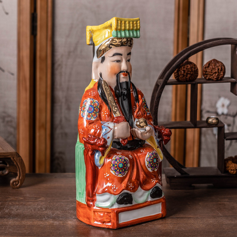 陶瓷火神祝融五行火神爷神像佛像供奉摆件