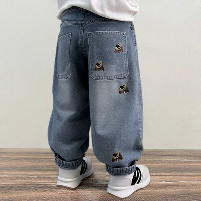 男童牛仔裤软牛仔长裤秋冬款