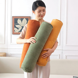 圆柱枕沙发抱枕客厅卧室床头多功能圆颈椎枕套长条靠枕纯色可定制
